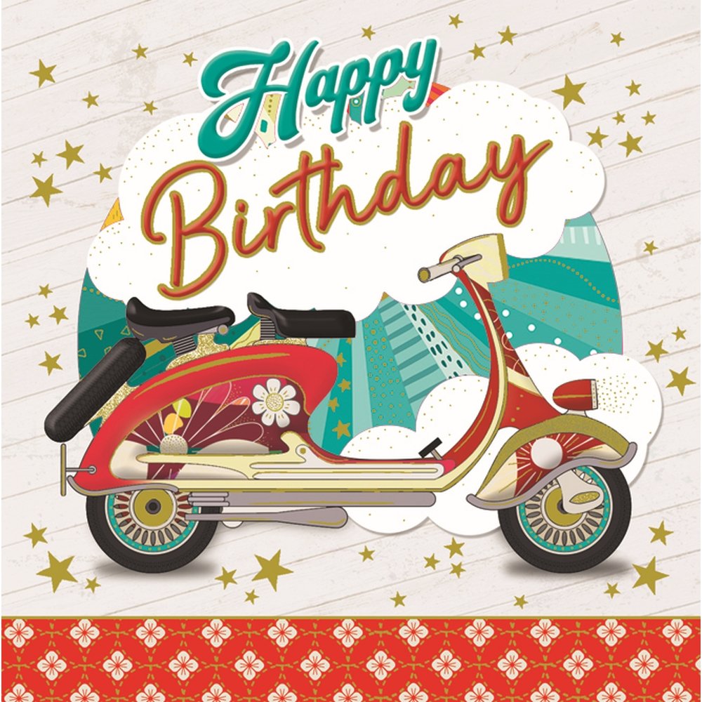 Tarjeta Felicitación Arabesco Scooter 16x16 cm Pictura Imagen principal del producto