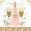 Tarjeta Felicitación Arabesco Botella y Copas Pictura 16x16 cm