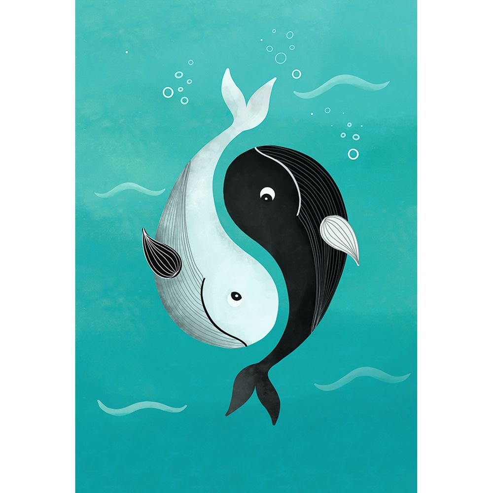 Cuaderno A6 Ballenas Yin & Yang Pictura 48 hojas rayadas Imagen principal del producto