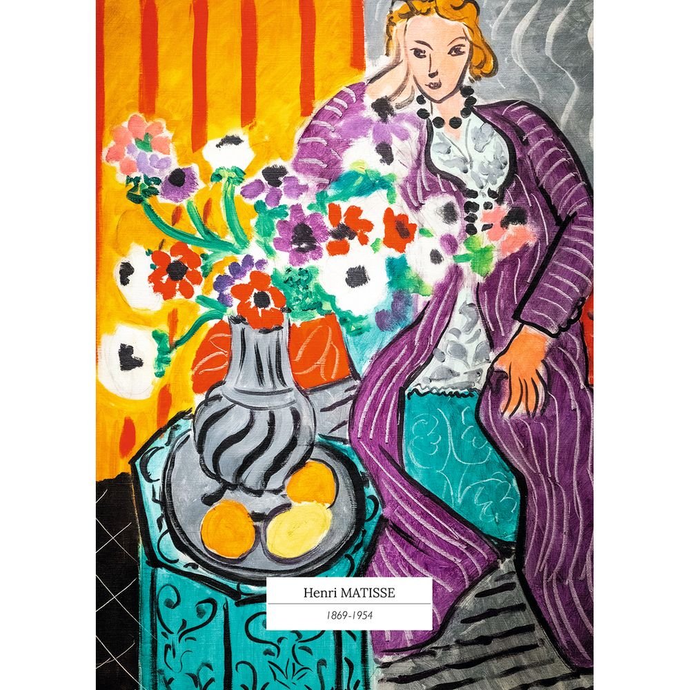 Cuaderno A5 Mujer Sentada con Jarrón de Flores PICTURA