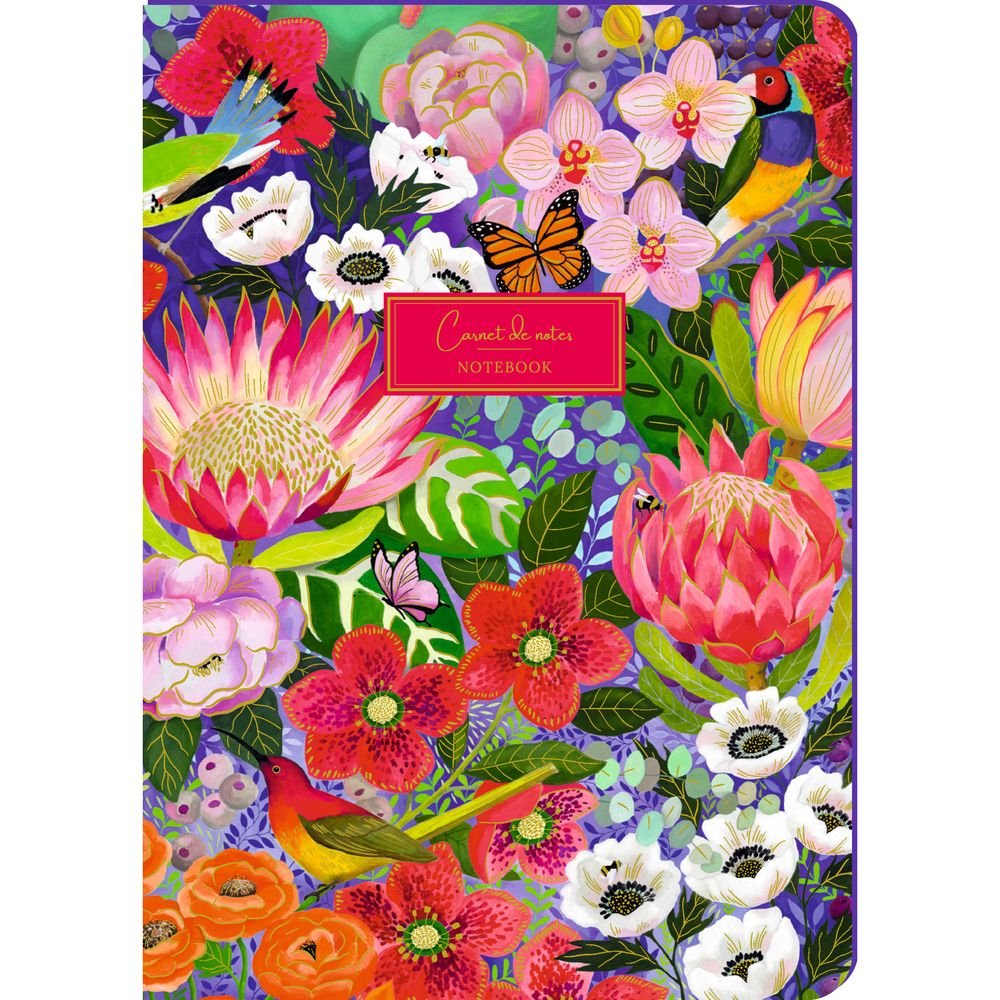 Cuaderno A5 Tapa Rigida Jardín Tropical Florido Rayada Pictura Imagen principal del producto