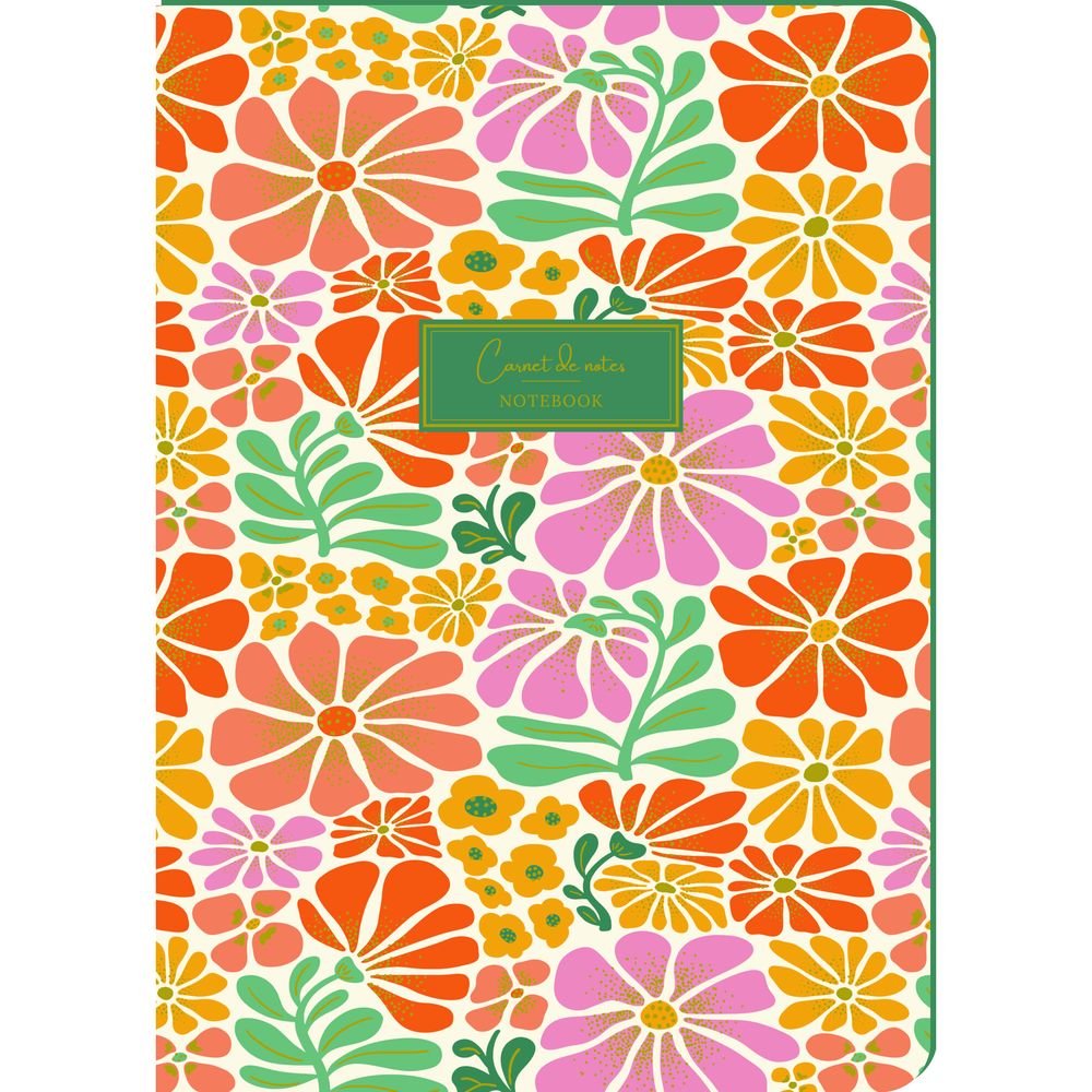 Cuaderno A5 Soft Touch Motivo Floral Años Setenta PICTURA