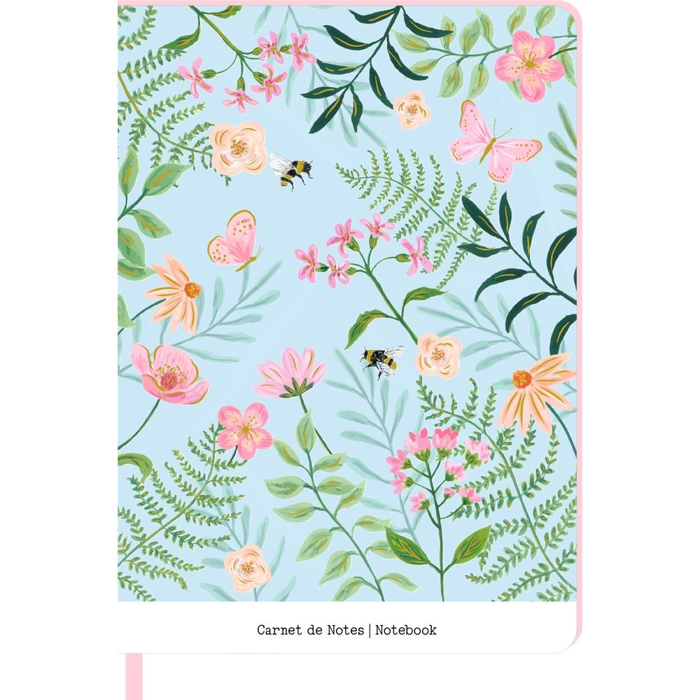 Cuaderno A5 Naturelles Flores y Mariposas 192H Rayada Pictura