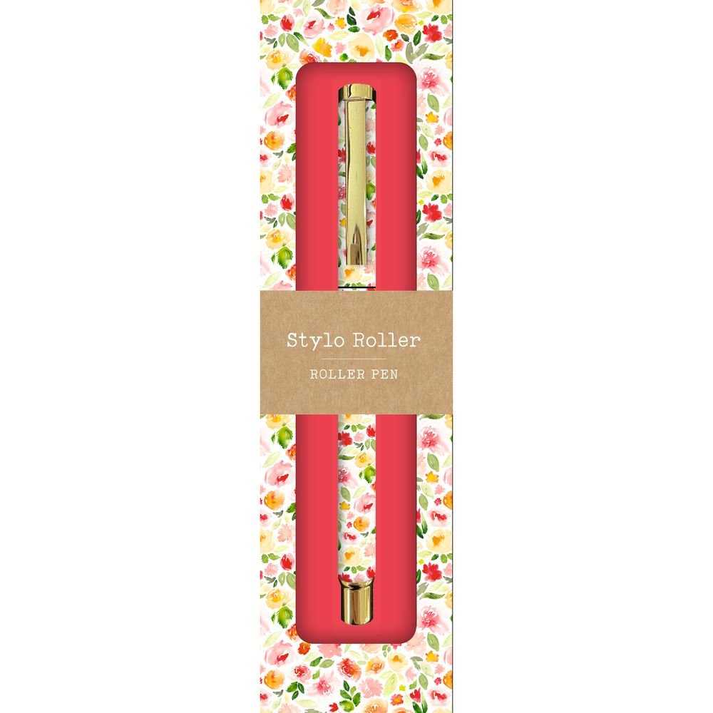 Boligrafo Roller Metal Naturelles Estampado Acuarela Floral PICTURA