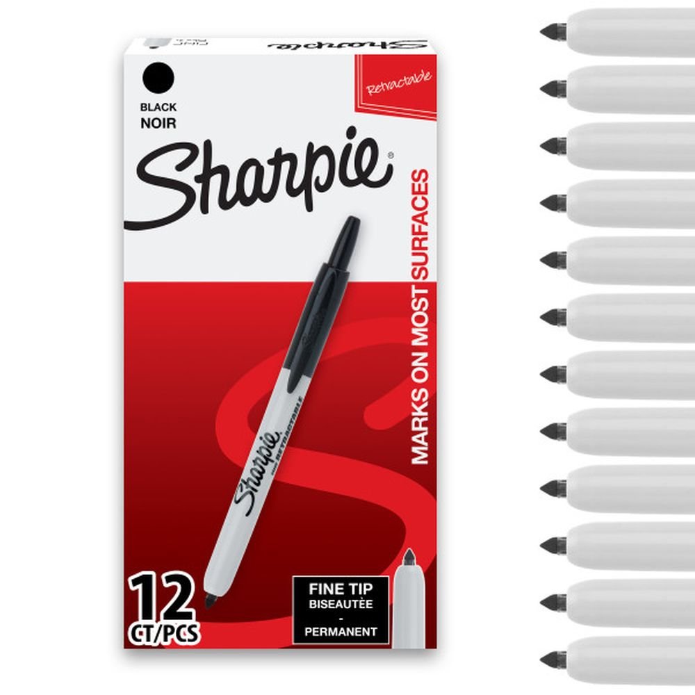 Rotulador Sharpie Permanente Retráctil Punta Fina Negro Marca Sharpie Imagen principal del producto