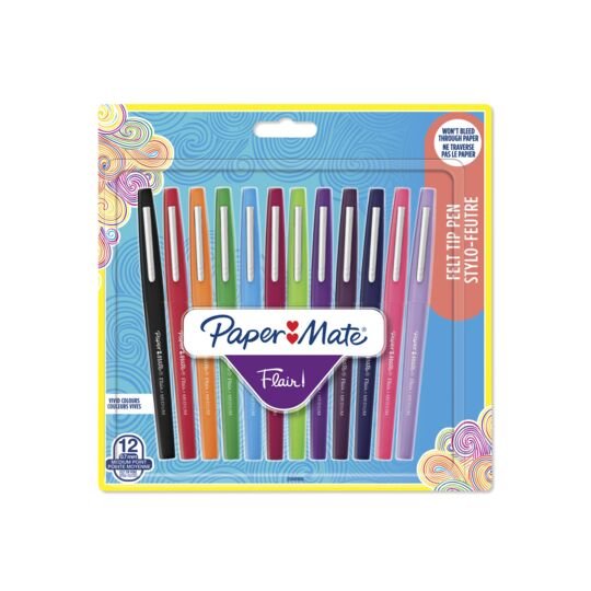 Rotulador Paper Mate Flair 12 Colores Surtidos | Papermate | Pack 1 Unidades Imagen principal del producto