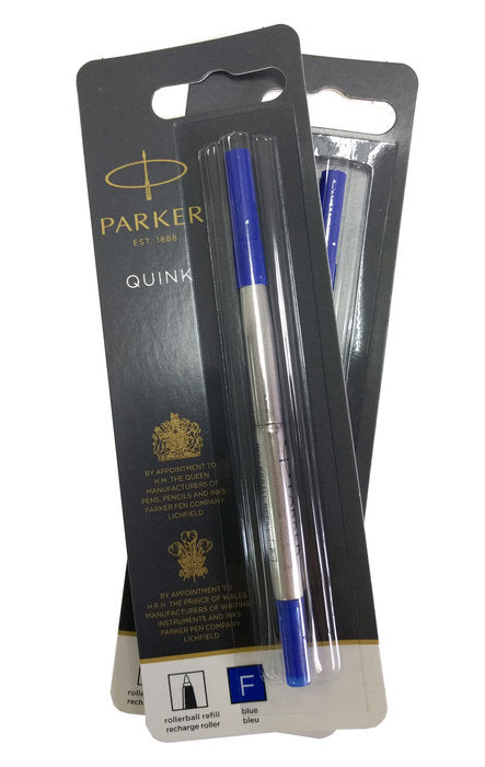 Recambio bolígrafo Parker azul fino, pack 12 unidades