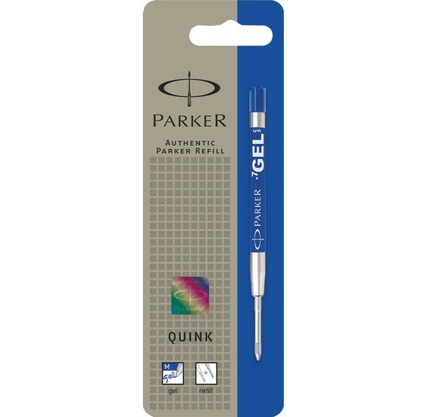 Recambio bolígrafo Parker tinta gel azul, 12 unidades