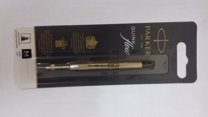 RECAMBIO BOLIGRAFO PARKER NEGRO MEDIO | 12 UNIDADES | (PARKER)