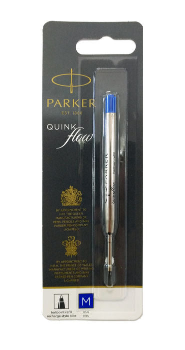 Recambio bolígrafo Parker medio azul, pack 12 unidades