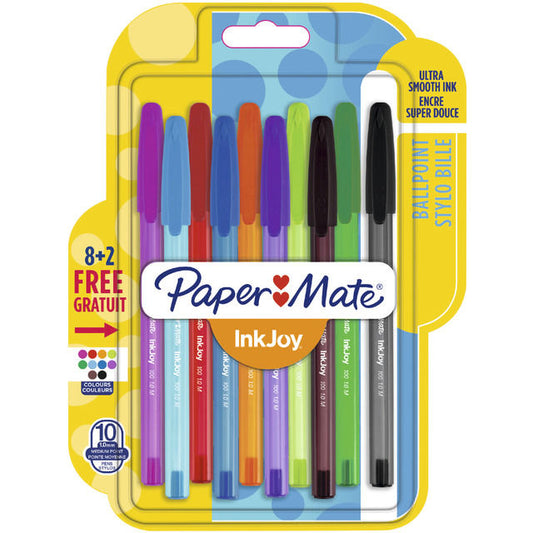 BOLIGRAFO PAPER MATE INKJOY 100 BLISTER 8 + 2 UNID | 1 UNIDADES | (PAPERMATE)