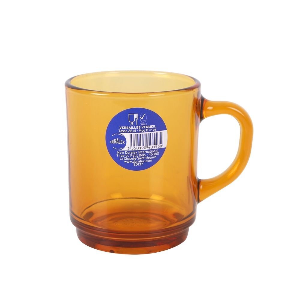Taza apilable 26cl ámbar Versailles Duralex, pack 6 unidades