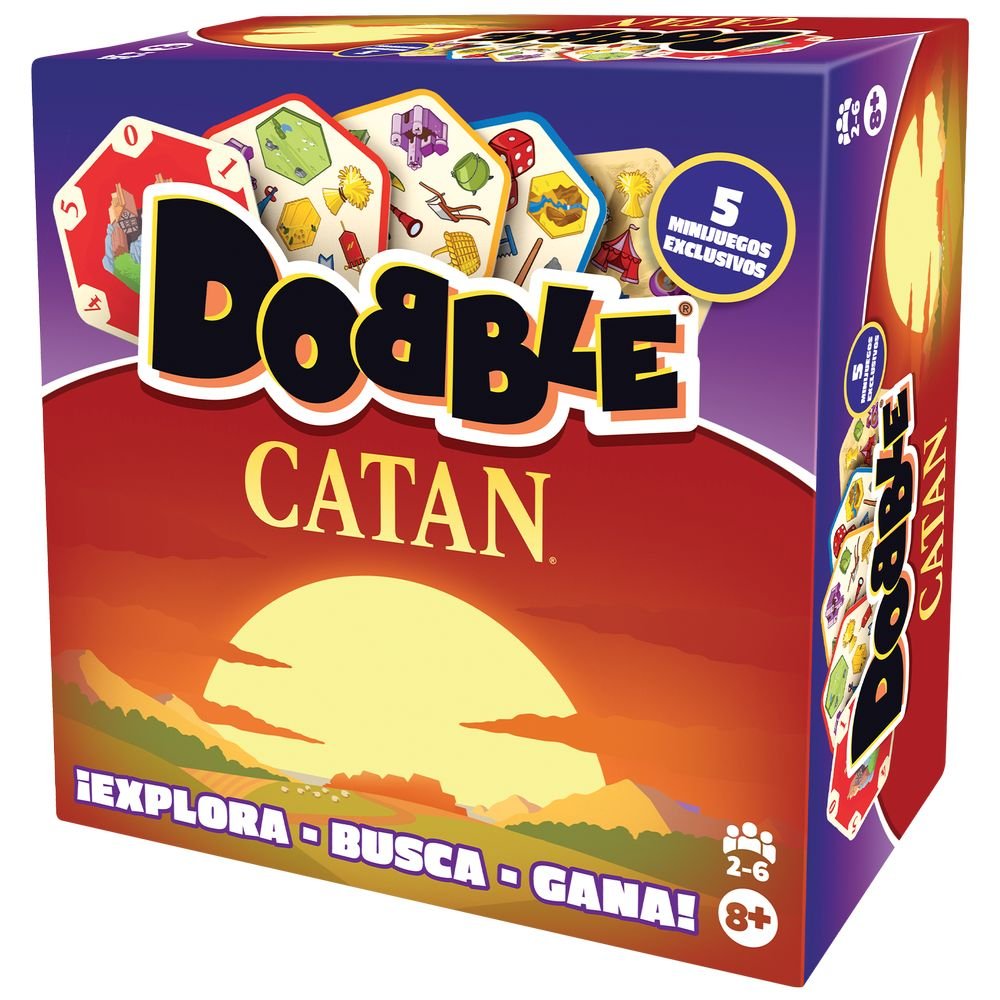 JUEGO DE CARTAS DOBBLE CATAN | ASMODEE JUEGOS | 1 UNIDAD | 3558380133759 Imagen principal del producto