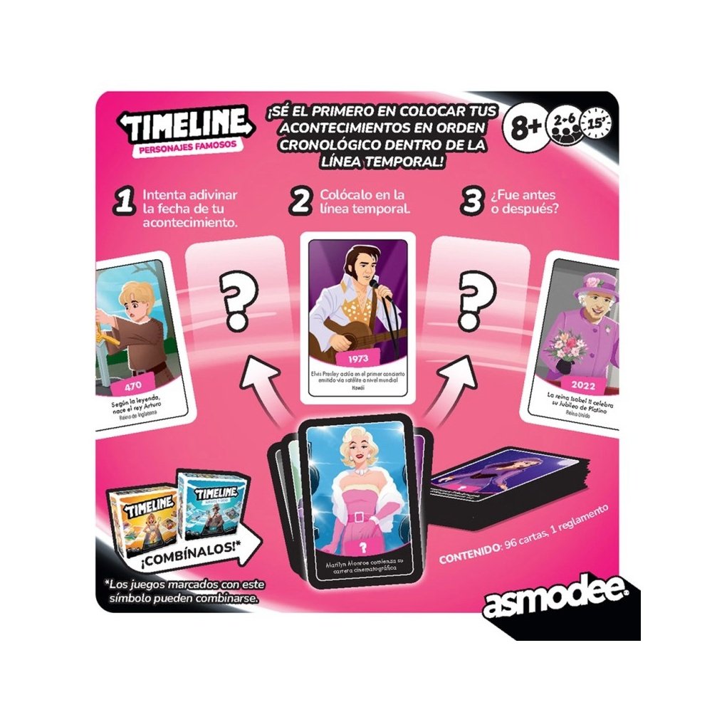 Juego de Mesa Timeline Celebrities - Asmodee