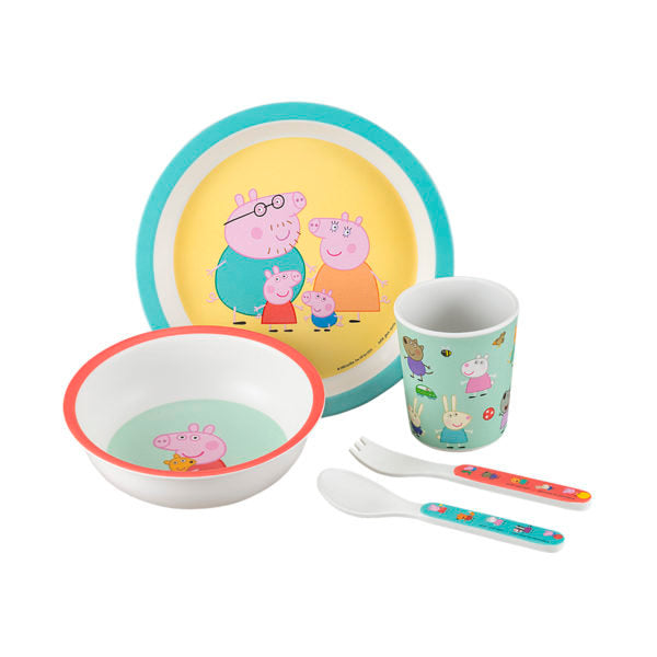 SET VAJILLA 5 PIEZAS PEPPA PIG | PETIT JOUR PARIS | 1 UNIDAD | 3585190957015 Imagen principal del producto