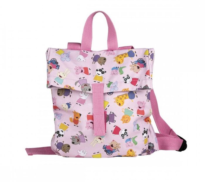 MOCHILA MINI MESSENGER PEPPA PIG ROSA | PETIT JOUR PARIS Imagen principal del producto