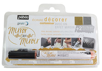 Kit Efecto Espejo Pebeo - Rotulador y Hojas Espejo