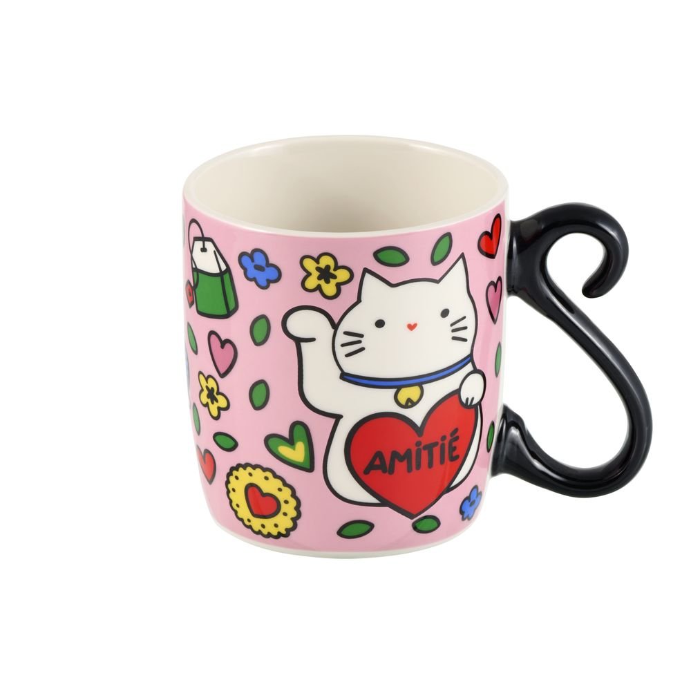 Taza Houba Porcelana 25 Cl Gato Felicidad Rosa Imagen principal del producto