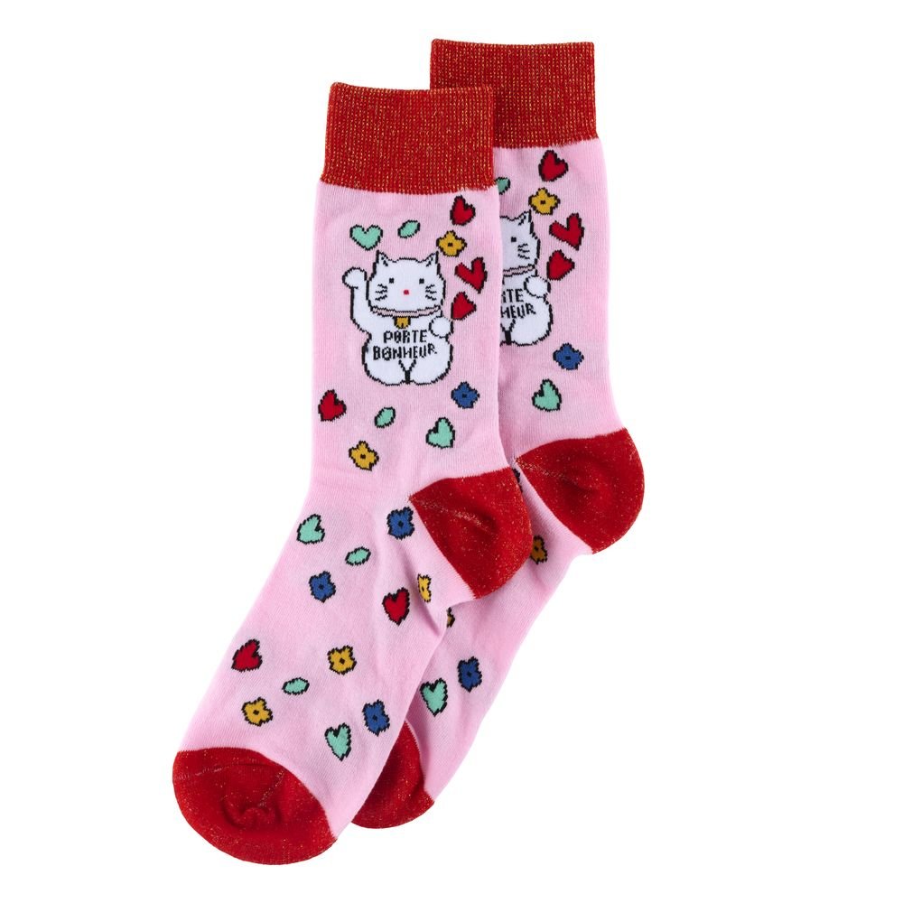 Calcetines algodón Gato Feliz 35-38 Derriere la Porte