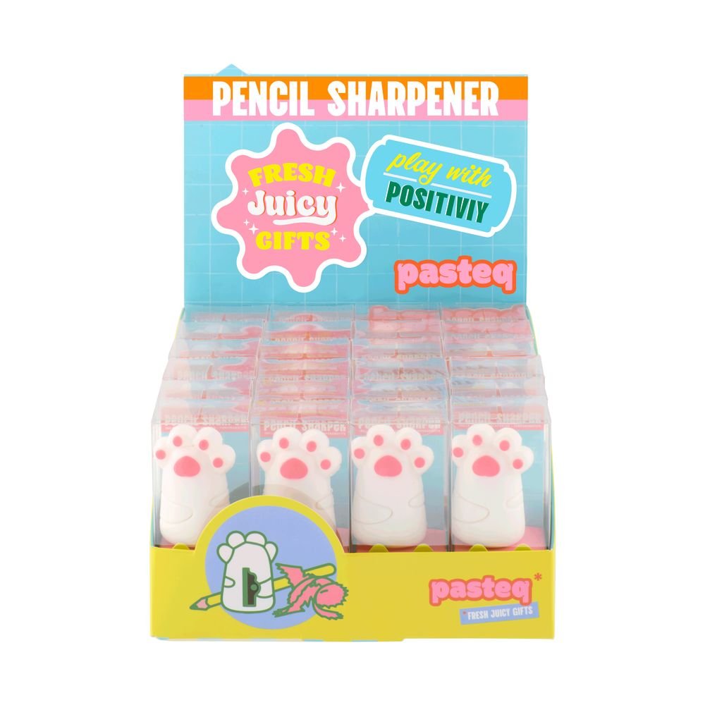 Expositor 24 Sacapuntas Patte Gato Blanco PASTEQ Imagen principal del producto