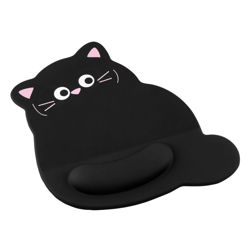 Alfombrilla ratón silicona gato negro PASTEQ