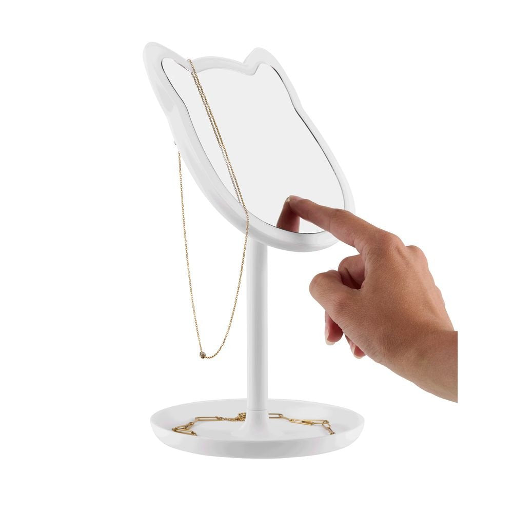 Espejo Aumento Iluminado Gato Blanco en Caja Regalo PASTEQ