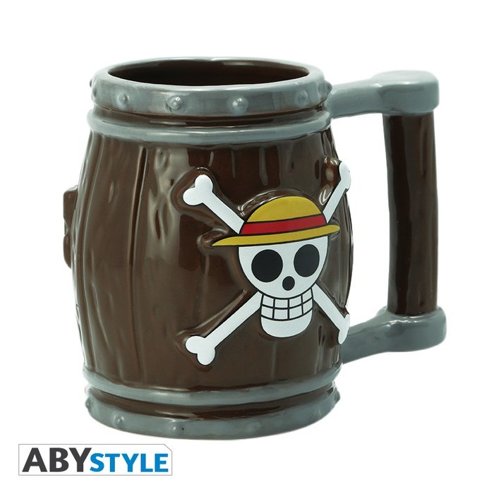 TAZA 3D ONE PIECE BARRIL CAJA 2UDS | ABYSSE | ENVASE 2 UDS. UNIDAD | 3665361028420