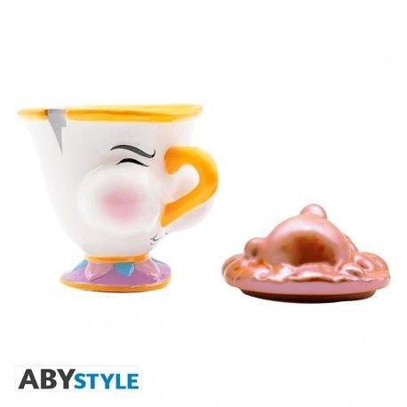 TAZA 3D DISNEY LA BELLA Y LA BESTIA CHIP CON BURBUJAS | ABYSSE | ENVASE 2 UDS. UNIDAD | 23665361101547 Imagen principal del producto