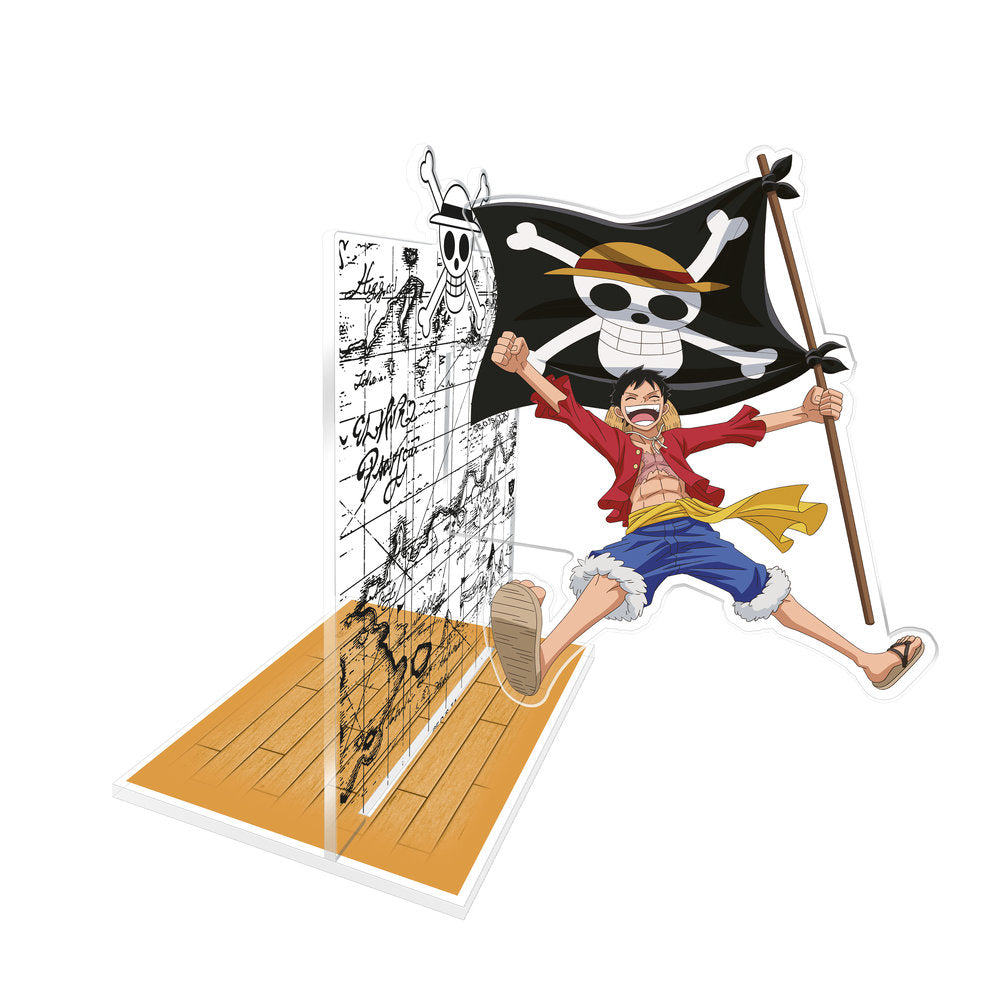 Sujetalibros de Acrílico Luffy con Bandera One Piece Marca Abysse Imagen principal del producto