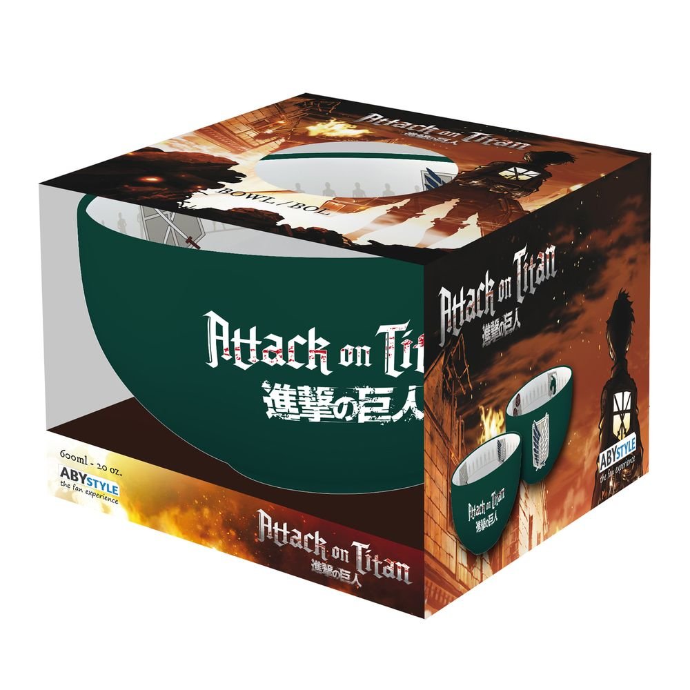 Bol 600 ml Emblemas Attack on Titan ABYSSE (pack 2)