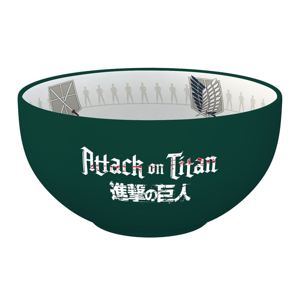 Bol 600 ml Emblemas Attack on Titan ABYSSE (pack 2)