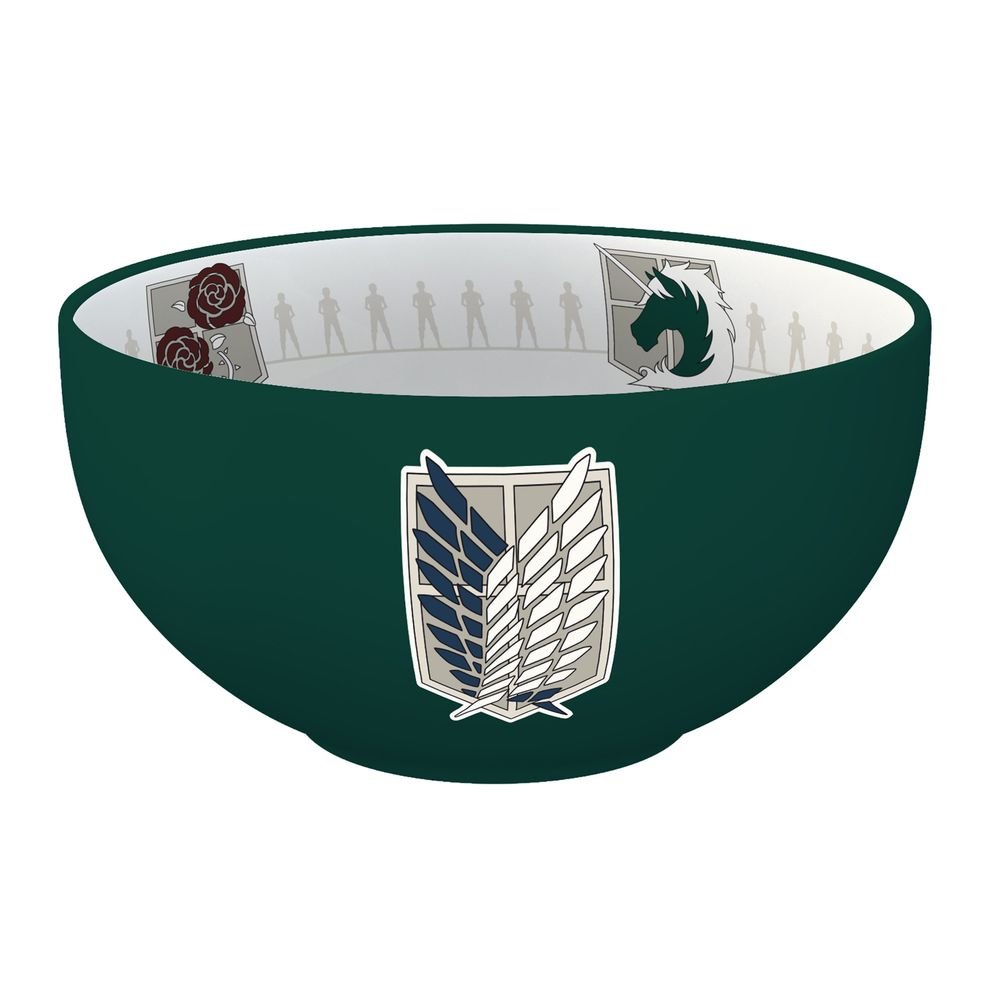 Bol 600 ml Emblemas Attack on Titan ABYSSE (pack 2)