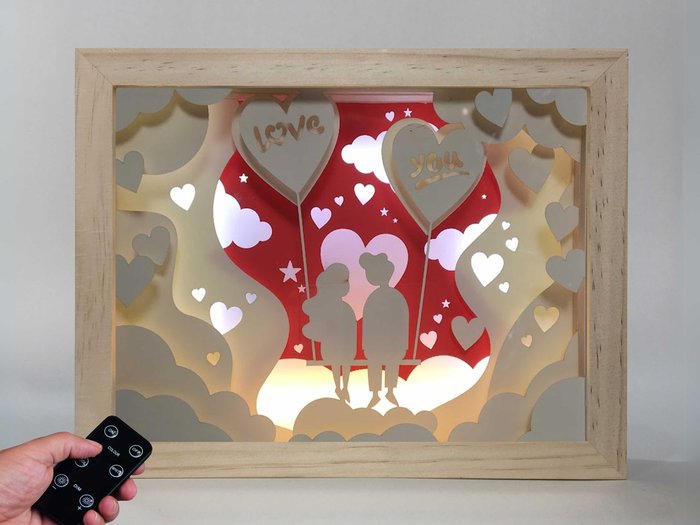 LAMPARA BIG MADERA PAREJA LOVE 210X165X55 MM | LAMPARAS MEDITERRANEAN | 1 UNIDAD | 3666964181031