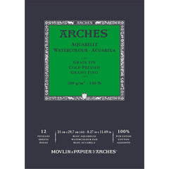 Bloc Espiral Estándar Liso 12H 300g | Arches | Cartón | Formato Estándar | Pack 1 Unidades