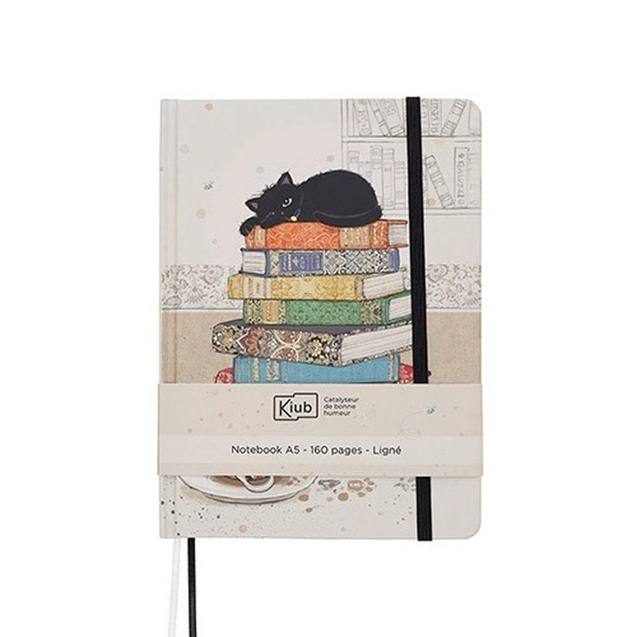 Cuaderno Notebook A5 Gato Dormido en Libros KIUB