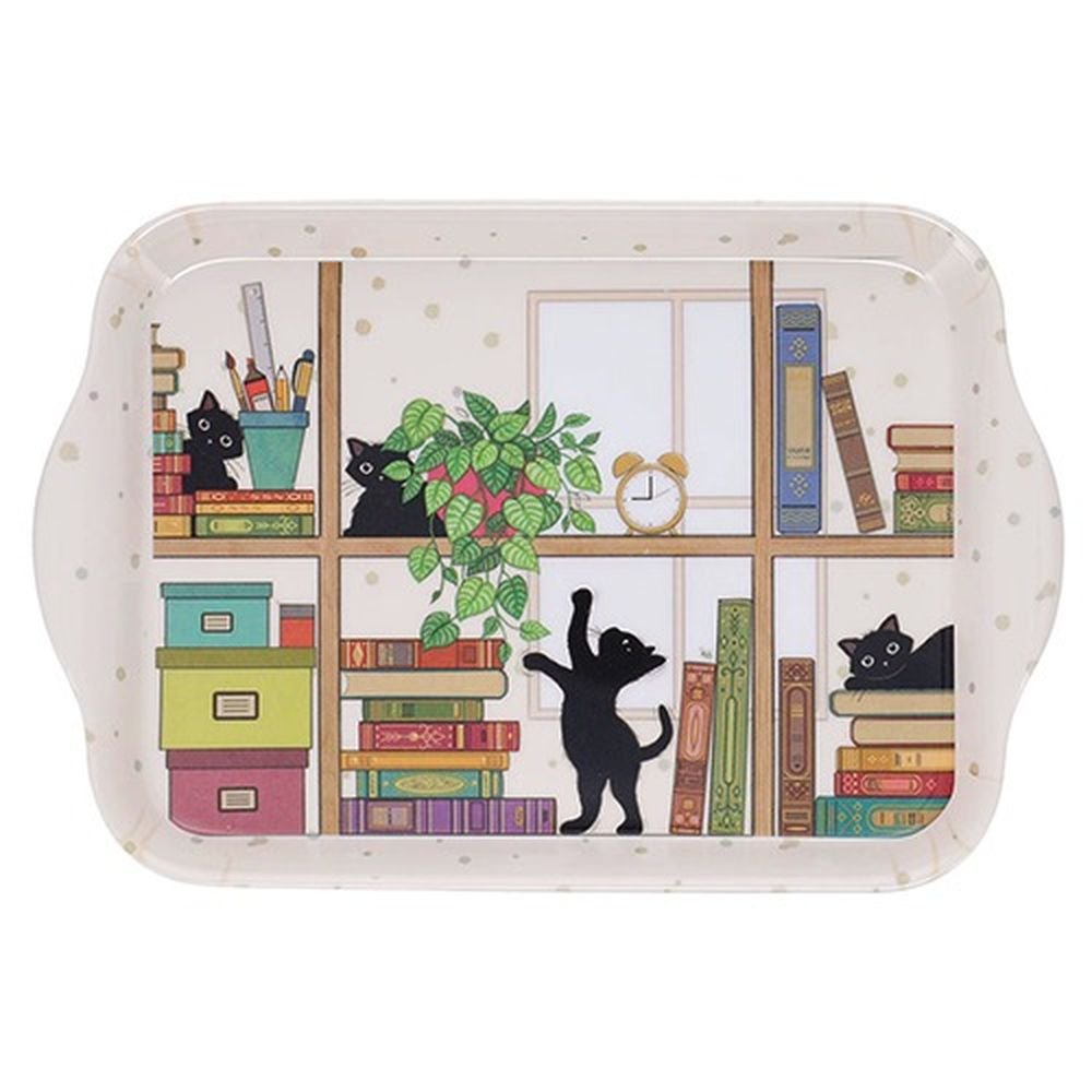 BANDEJA MELANINA RECTANGULAR GATO LIBROS | KIUB | ENVASE 6 UDS. UNIDAD | 3700572791593 Imagen principal del producto