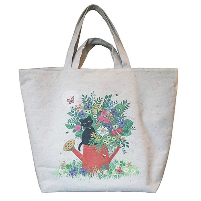 BOLSA DE TELA XL BUG ART GATO REGADERA | KIUB