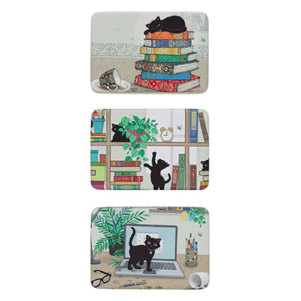 EXP, 15 UDS CAJITA PARA JOYAS BUG ART GATOS CON LIBROS | KIUB | ENVASE 15 UDS. UNIDAD | 23700572804334