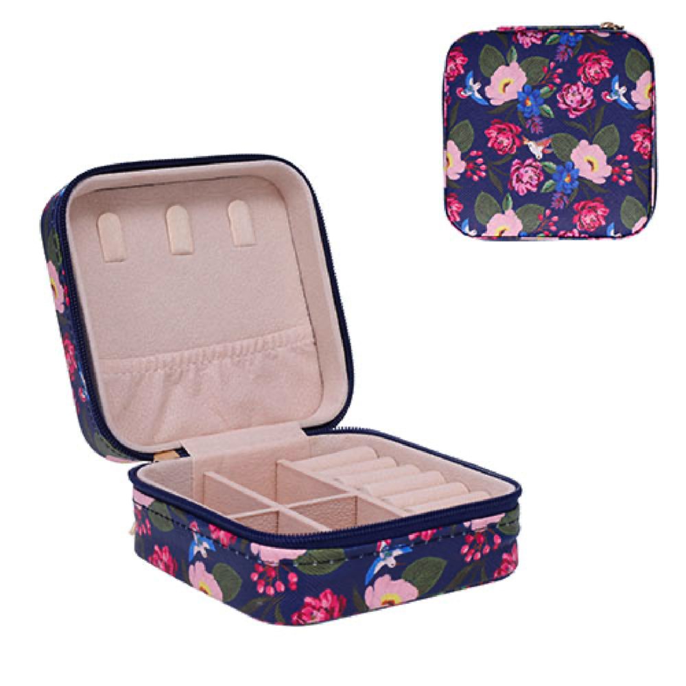 JOYERO CON CREMALLERA CON COMPARTIMENTOS FLORES | KIUB | 1 UNIDAD | 3700572804361 Imagen principal del producto