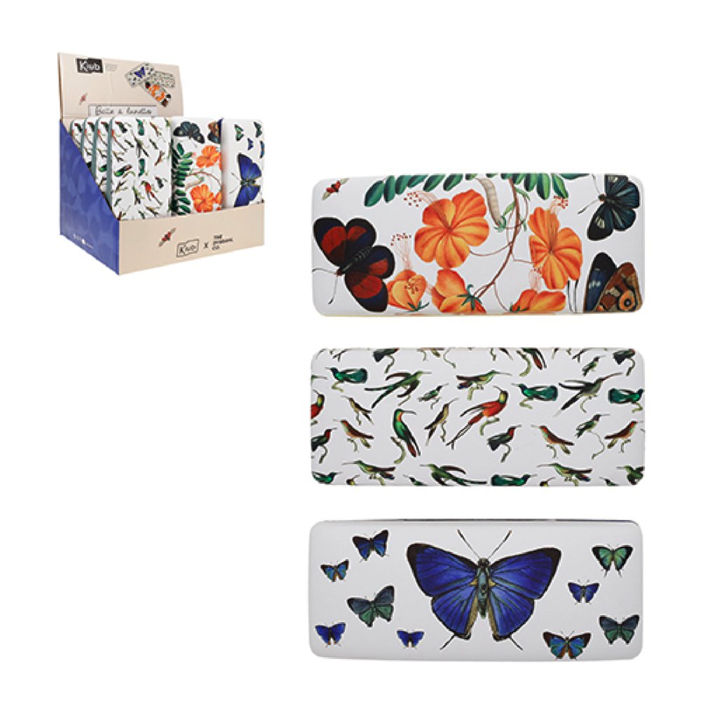 Expositor 12 Fundas de Gafas Pajaros Flores y Mariposas KIUB PRINCIPITO Imagen principal del producto