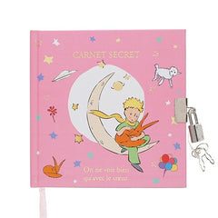 DIARIO SECRETO + CANDADO Y LLAVE EL PRINCIPITO ROSA | 1 UNIDADES | (KIUB PRINCIPITO)