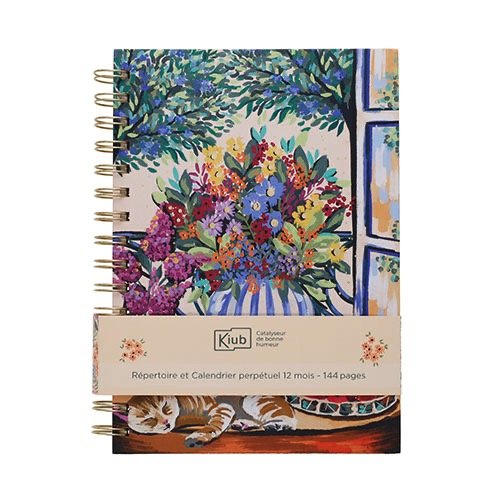 Cuaderno Directorio Calendario Perpetuo Bohem marca Kiub tamaño A5