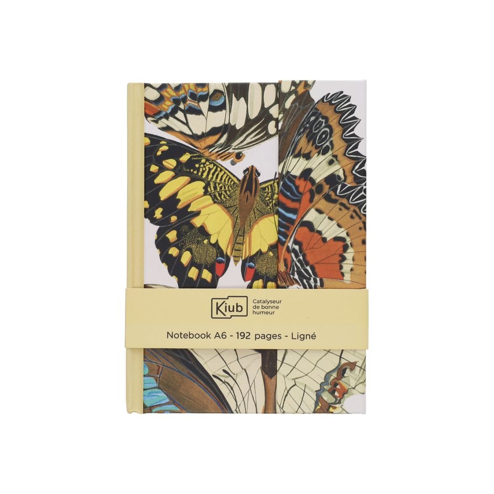 Cuaderno A6 Lineas 192 páginas Encyclopedia Papillons marca Kiub Imagen principal del producto