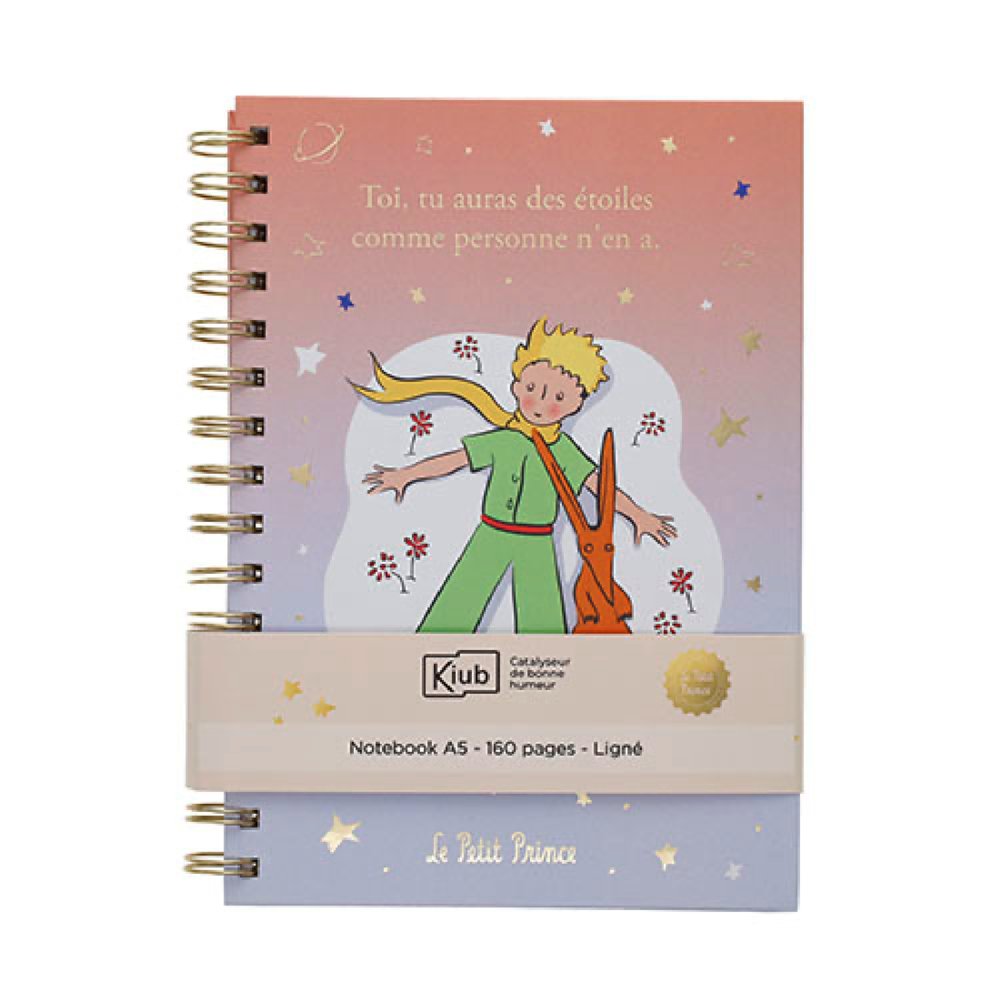 Cuaderno espiral A5 líneas El Principito Renard Marca Kiub Principito Imagen principal del producto