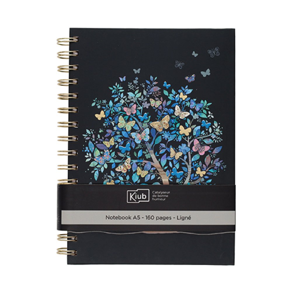 Cuaderno Notas Espiral A5 160H Lineas Árbol Marca Kiub