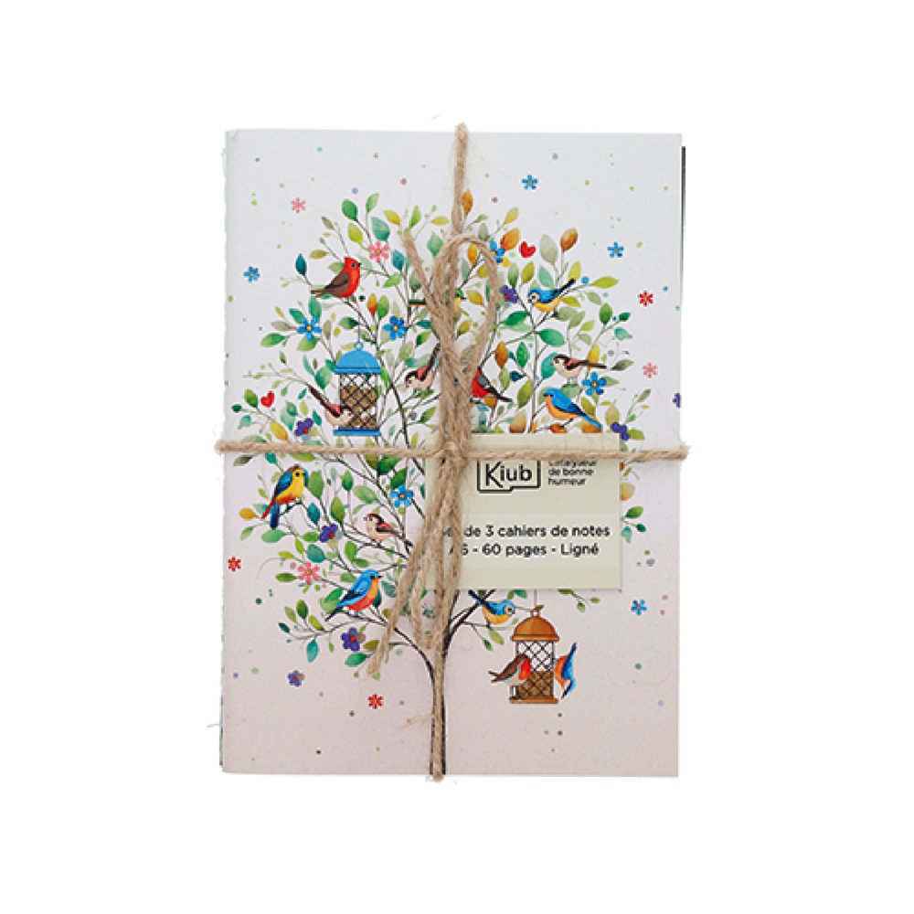 Set de 3 Cuadernos A6 60H Lineas Árboles KIUB