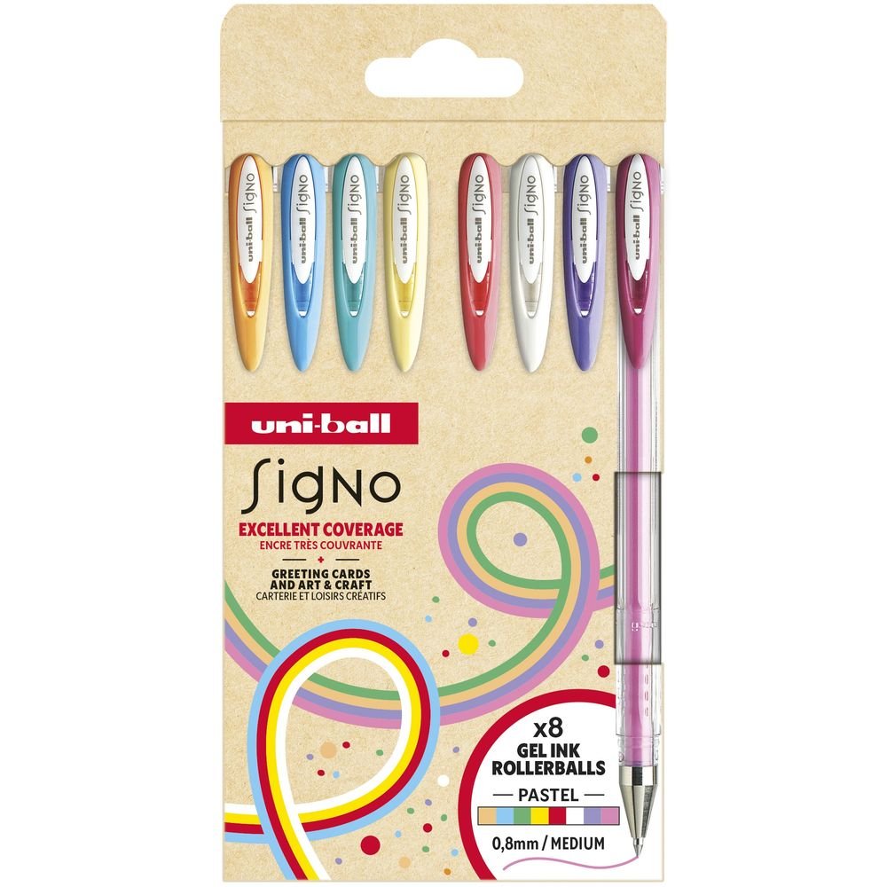 Boligrafo Uniball Signo Gel Um-120ac 8 Colores Vivos