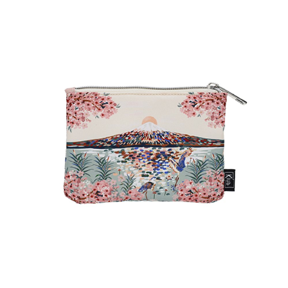 MONEDERO DE TELA CON CREMALLERA FLORES DE FUJI ATARDECER | KIUB | 1 UNIDAD | 3701763901067 Imagen principal del producto