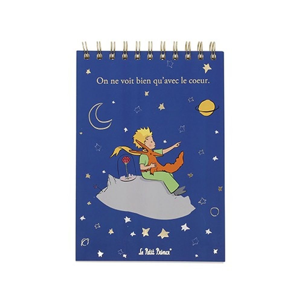 Cuaderno liso A5 el Pequeño Principito azul horizontal marca Kiub Principito Imagen principal del producto