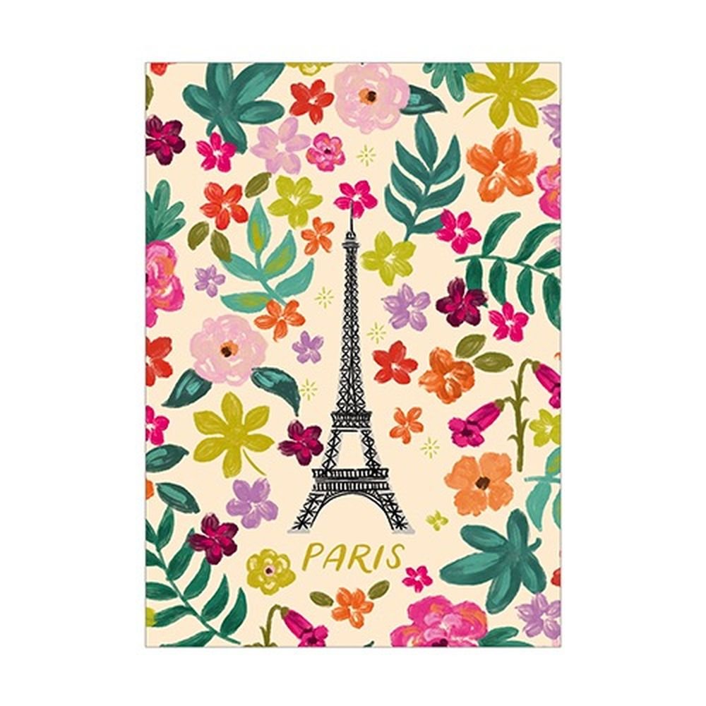 Cuaderno tapa blanda A5 Paris Te Adoro Flores KIUB